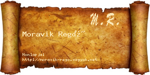 Moravik Regő névjegykártya
